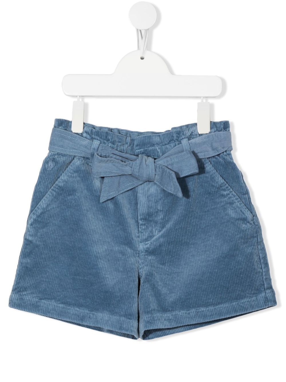 POLO RALPH LAUREN KIDS bow-detail corduroy shorts - Blue