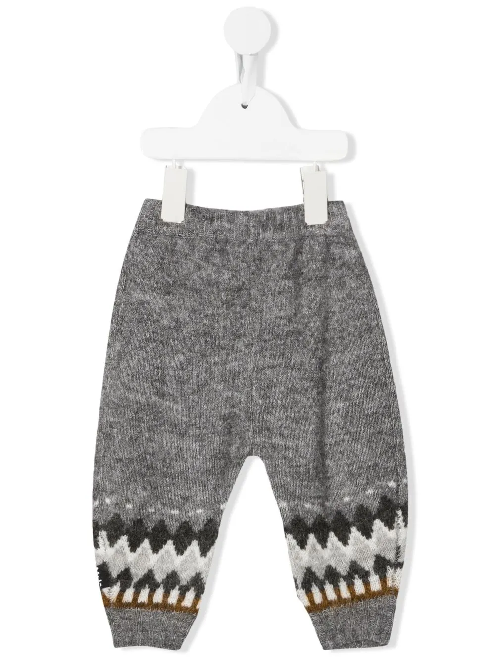 

Molo fair isle intarsia-knit trousers - Grey