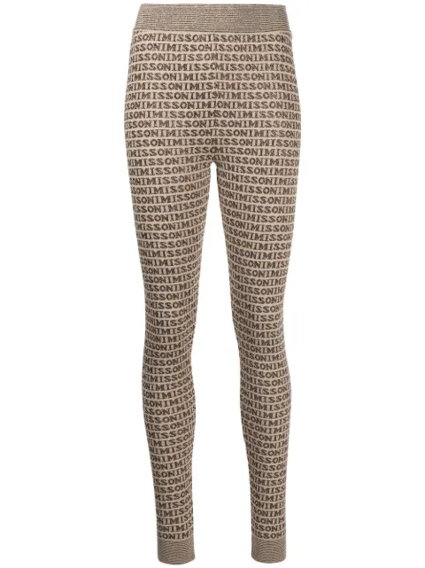 Missoni logo-print knitted leggings