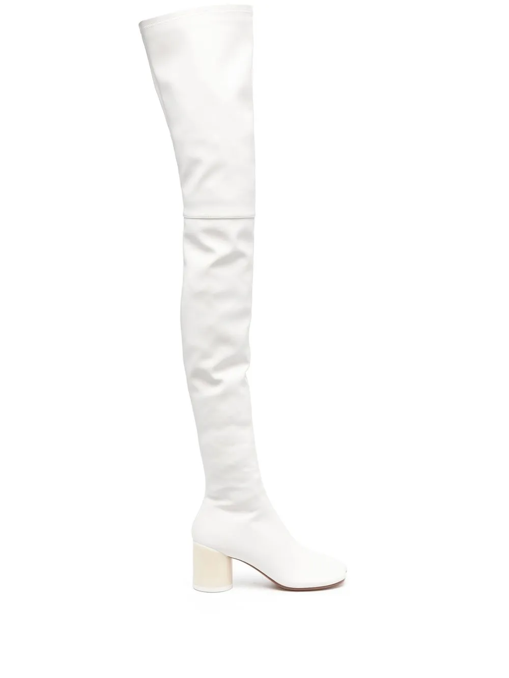 

MM6 Maison Margiela 70mm leather thigh-high boots - White