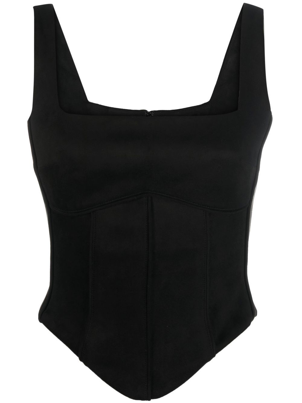 

MISBHV top estilo corset Lara Vegan Suede - Negro