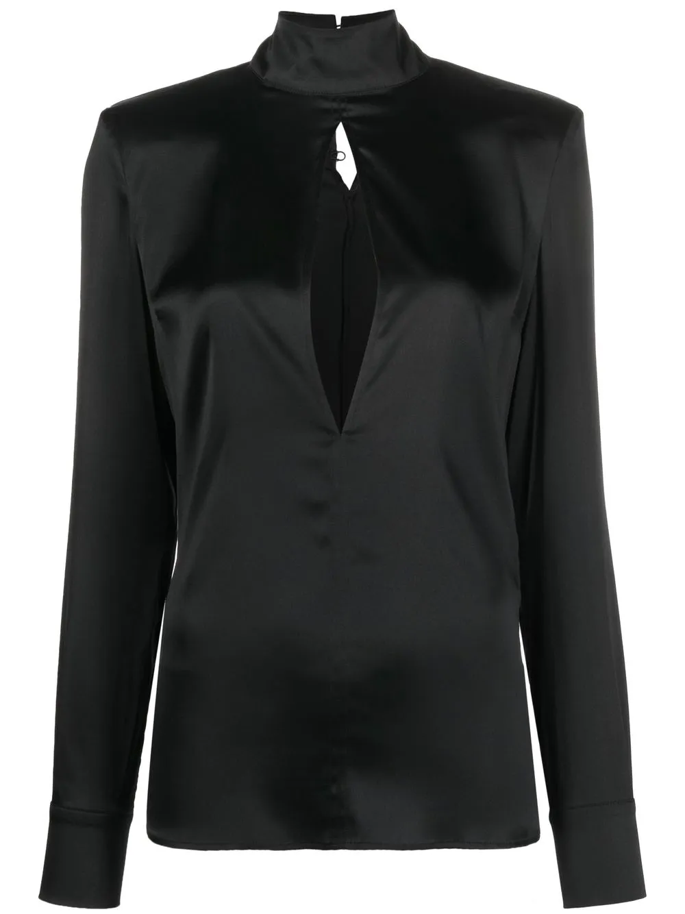 

Genny cut-out detail silk shirt - Black