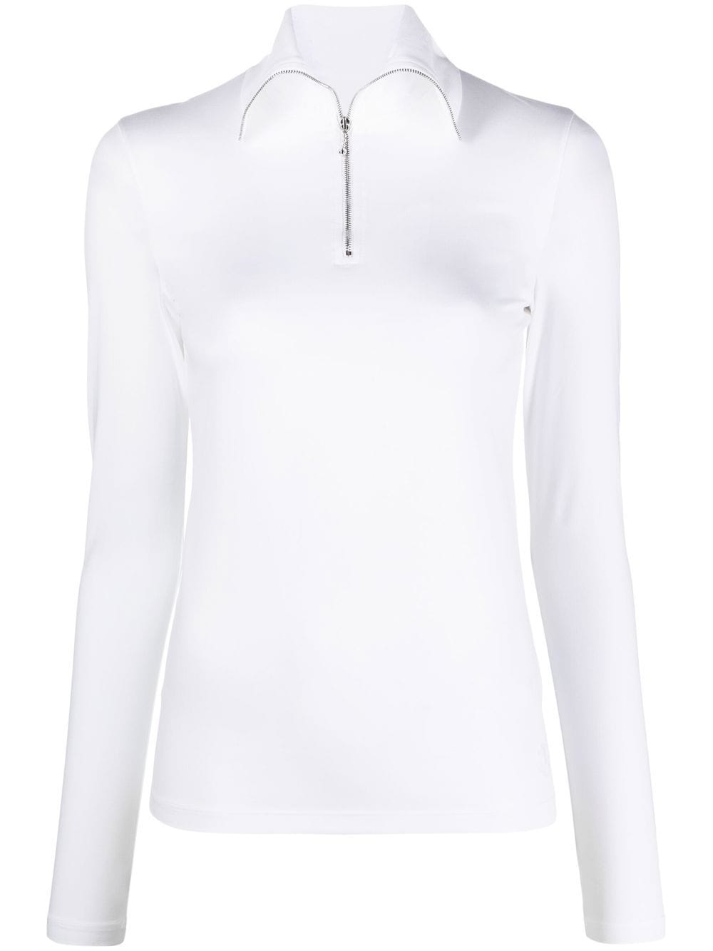 Jil Sander zip-placket long sleeve-shirt - White