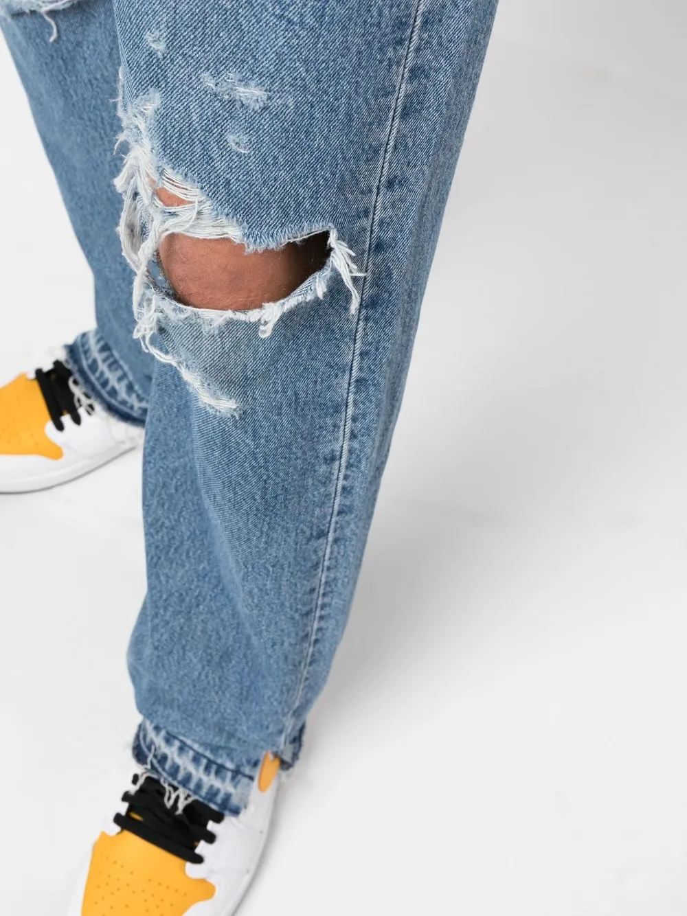 Readymade Calça Jeans Reta Com Efeito Destroyed Farfetch
