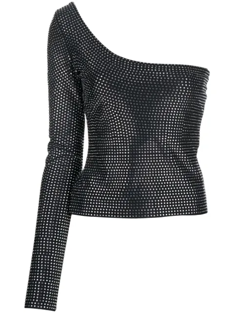 Giuseppe Di Morabito crystal-embellished one-shoulder top