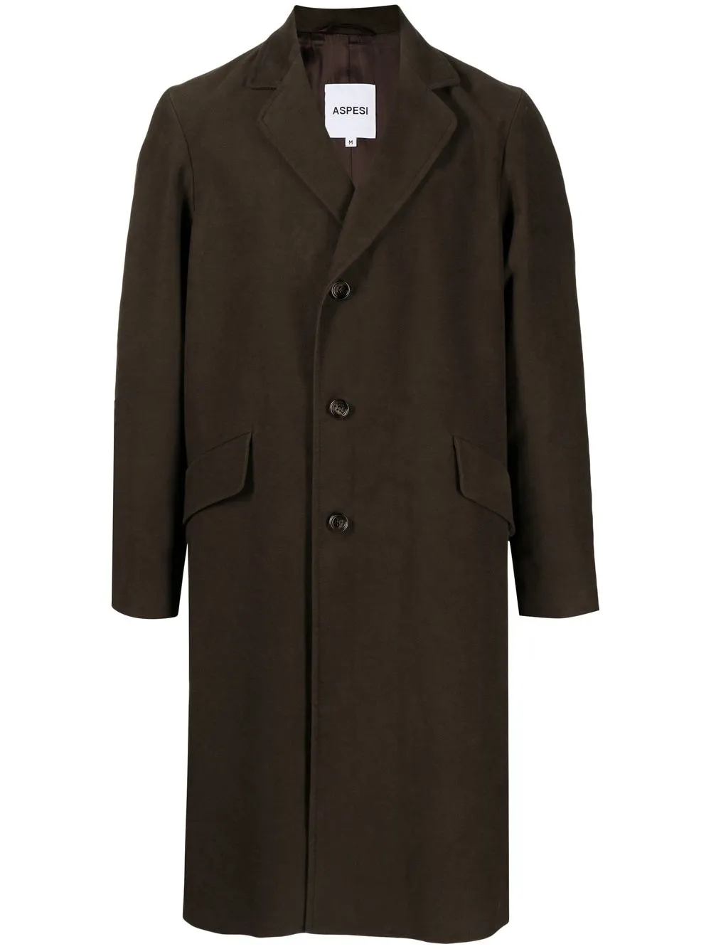 

ASPESI single-breasted cotton coat - Green