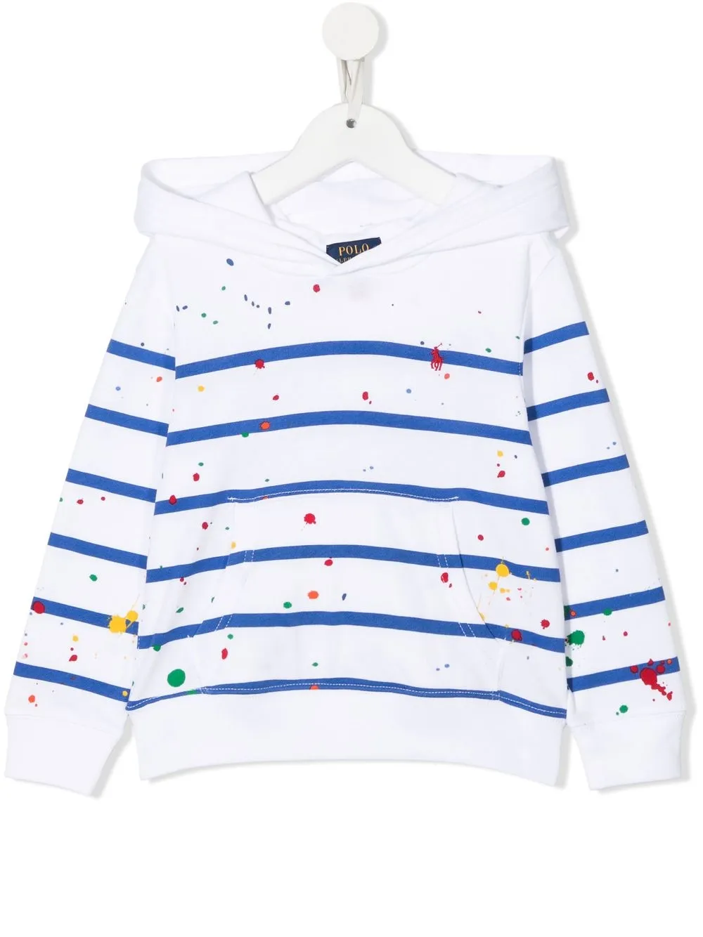 

Ralph Lauren Kids hoodie con salpicaduras de pintura estampadas - Blanco