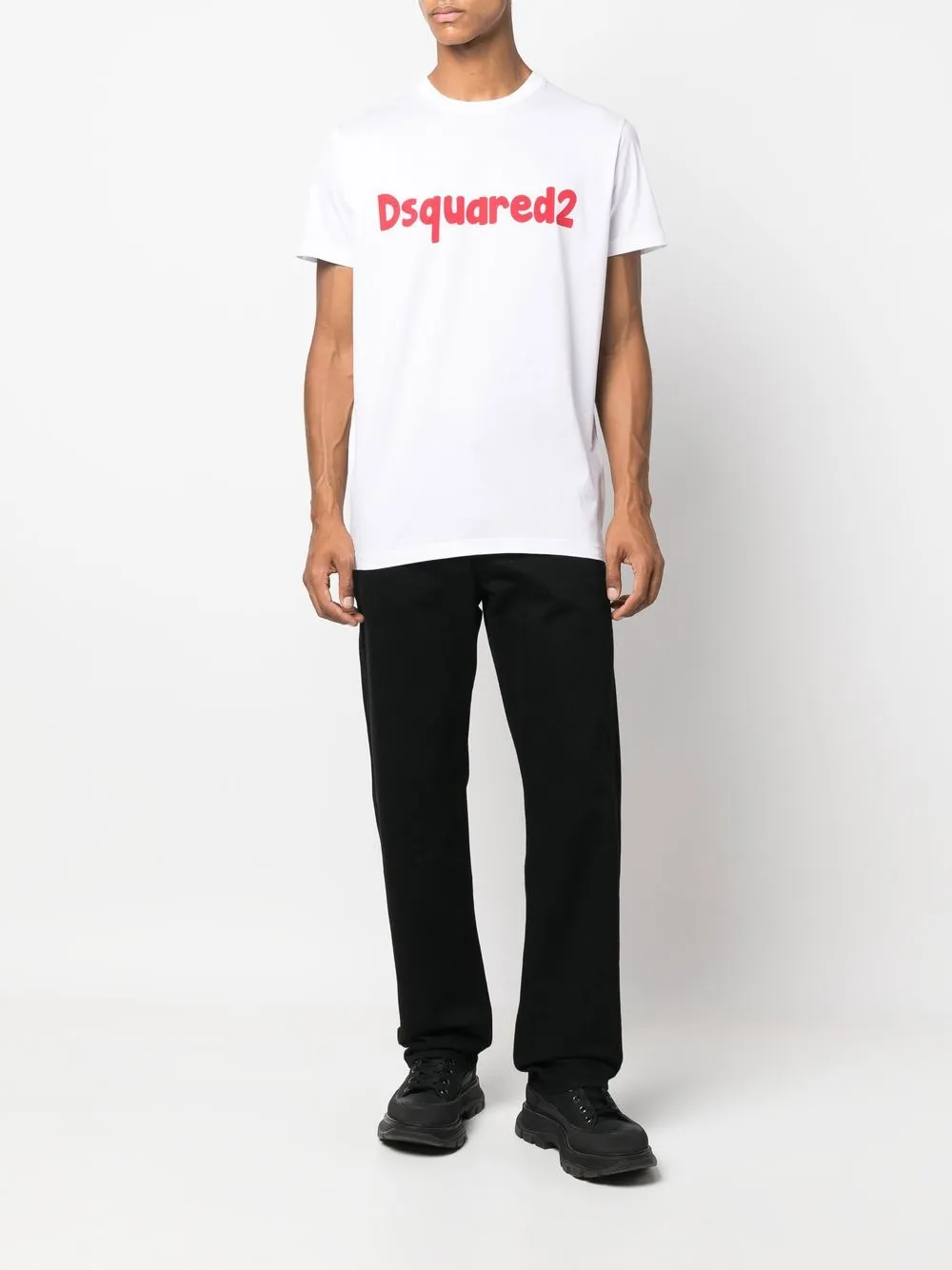 Dsquared2 T-shirt met logoprint - Wit