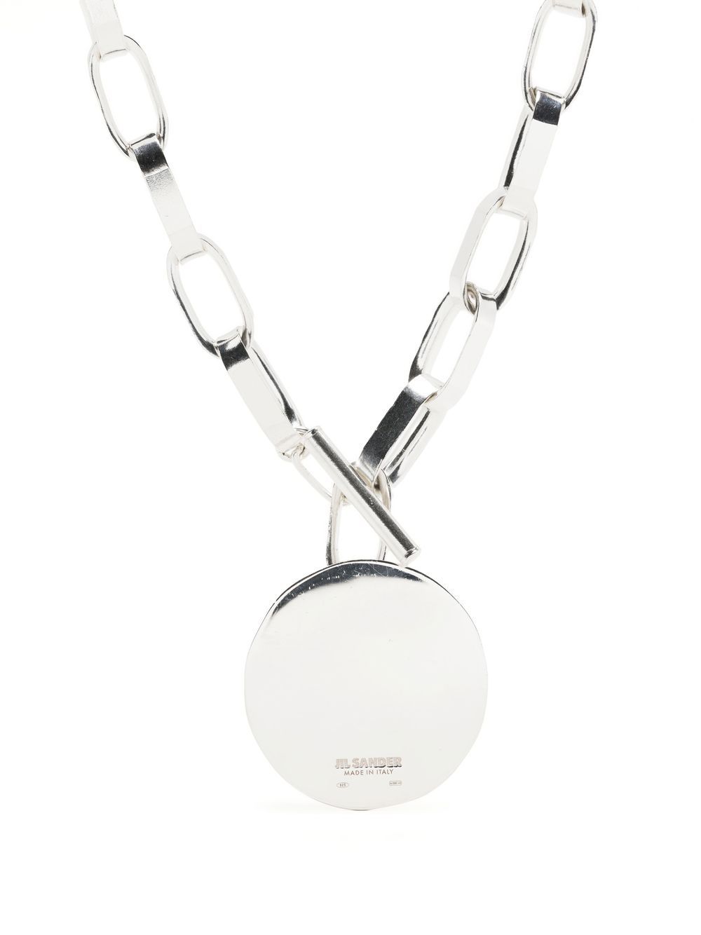 

Jil Sander logo-engraved cable link necklace - Silver