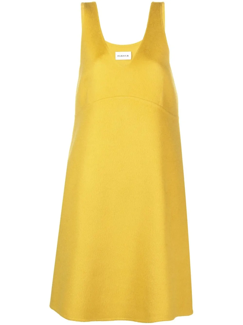 

P.A.R.O.S.H. V-neck sleeveless wool dress - Yellow