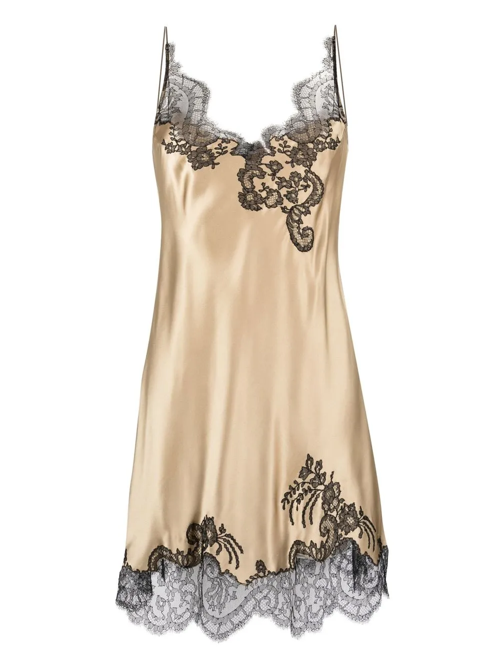 

Carine Gilson babydoll lace trim nightdress - Neutrals