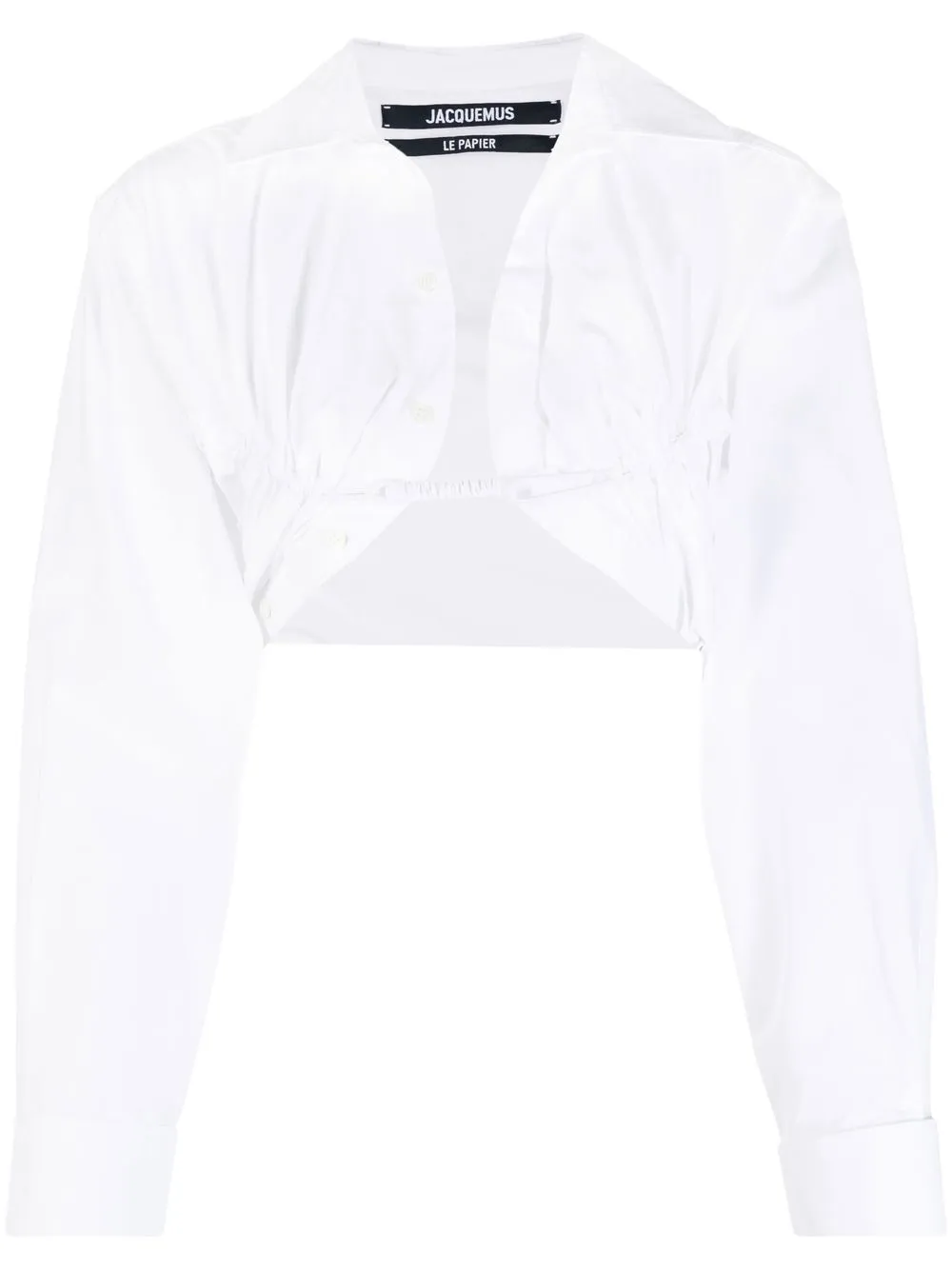 

Jacquemus camisa corta con detalle de volantes - Blanco