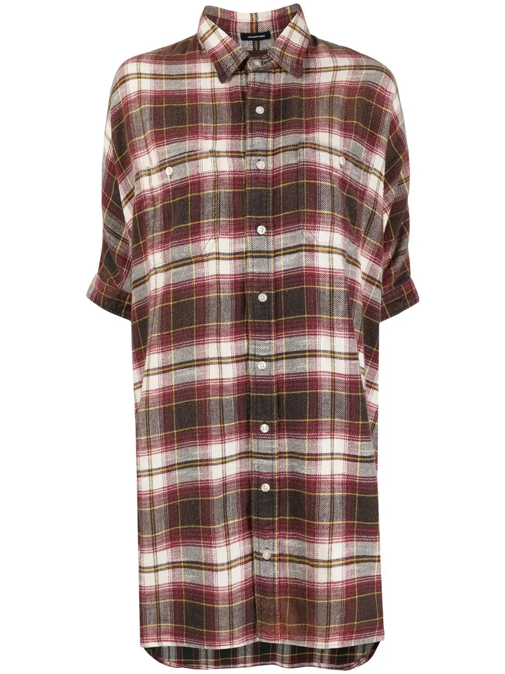 

R13 plaid shirt dress - Red