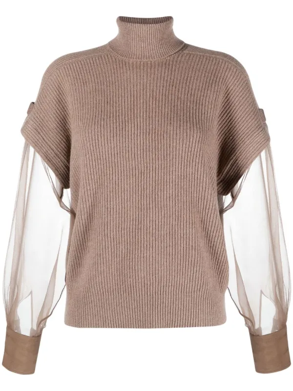 Sheer sleeve sale jumper