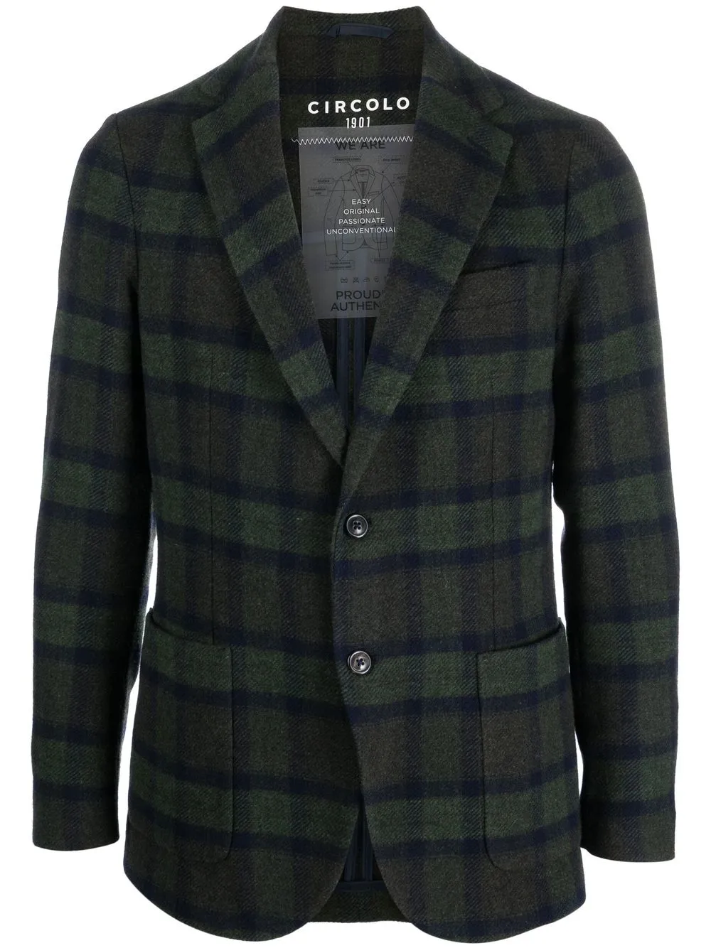 

Circolo 1901 blazer con cuadros estampados - Verde