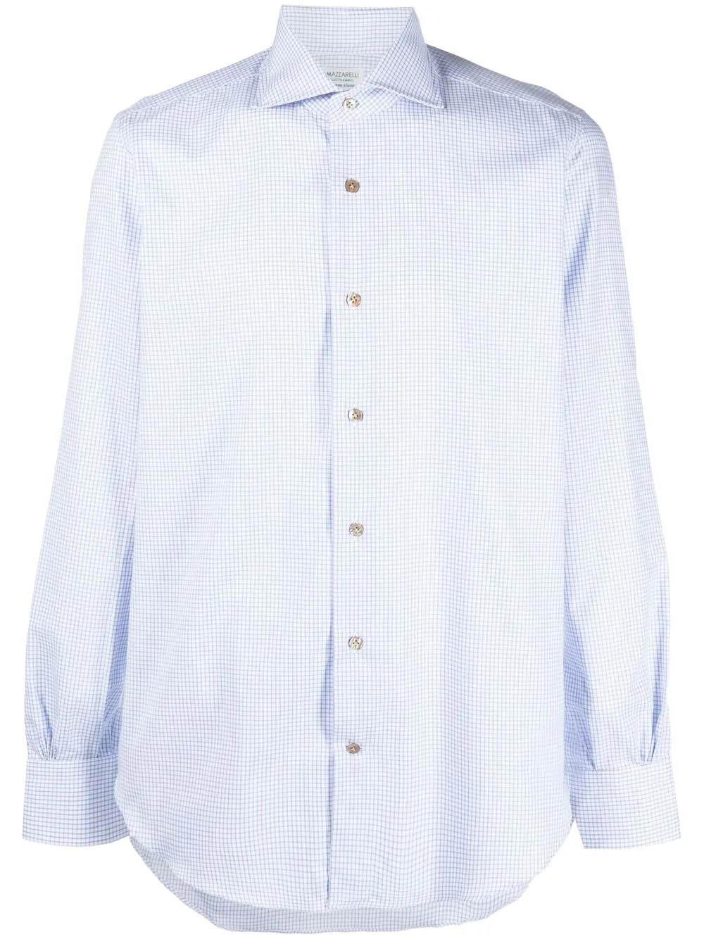 

Mazzarelli camisa con cuadros pequeños estampados - Azul