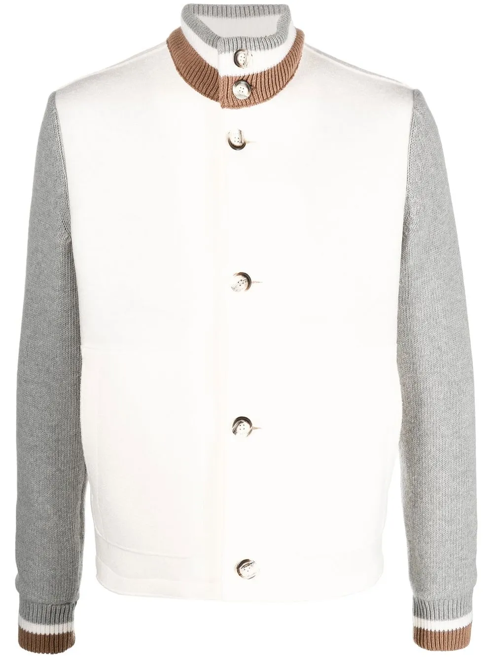 

Herno Resort knitted-panel bomber jacket - Neutrals