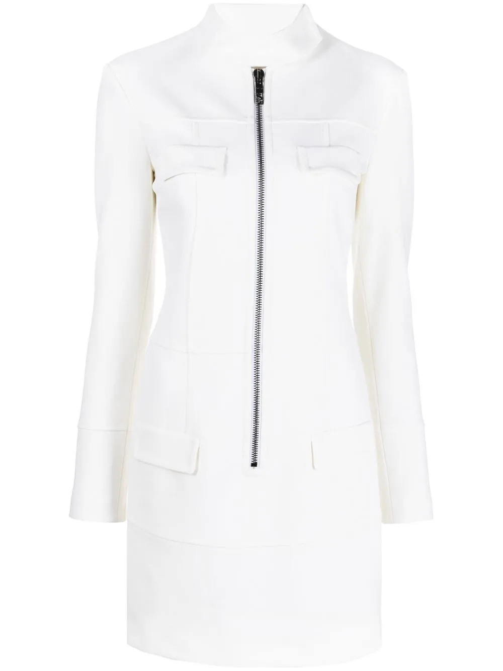 

Genny zip-up fitted dress - White