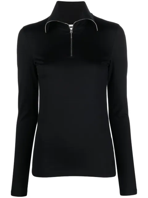 jil sander 拉链领长袖t恤