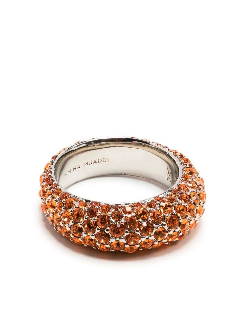 Amina Muaddi crystal-embellished ring