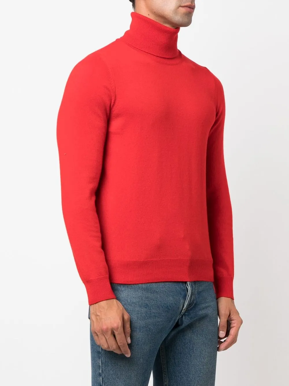  Malo Kaschmirpullover Mit Rollkragen   Rot 