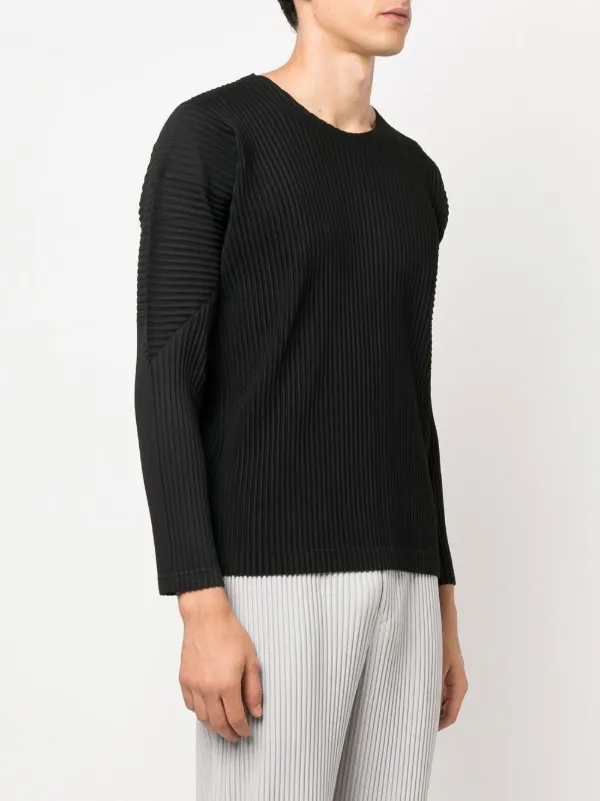 Homme Plissé Issey Miyake pleated-effect long-sleeve Sweatshirt