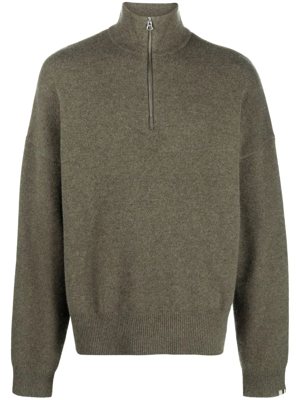 

extreme cashmere half-zip neck knit jumper - Green