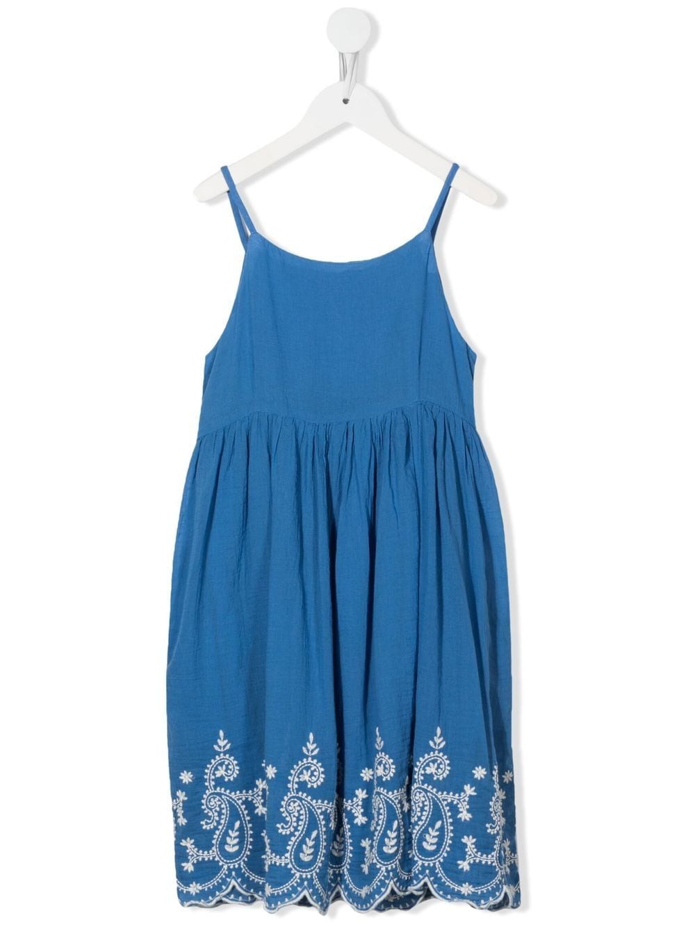 Image 1 of Ralph Lauren Kids TEEN floral-embroidered sleeveless dress
