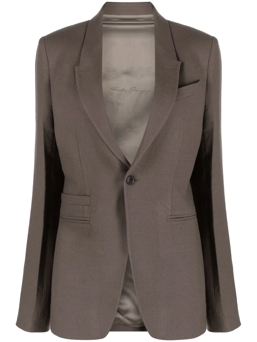 Rick Owens single-breasted virgin-wool blazer - Grey