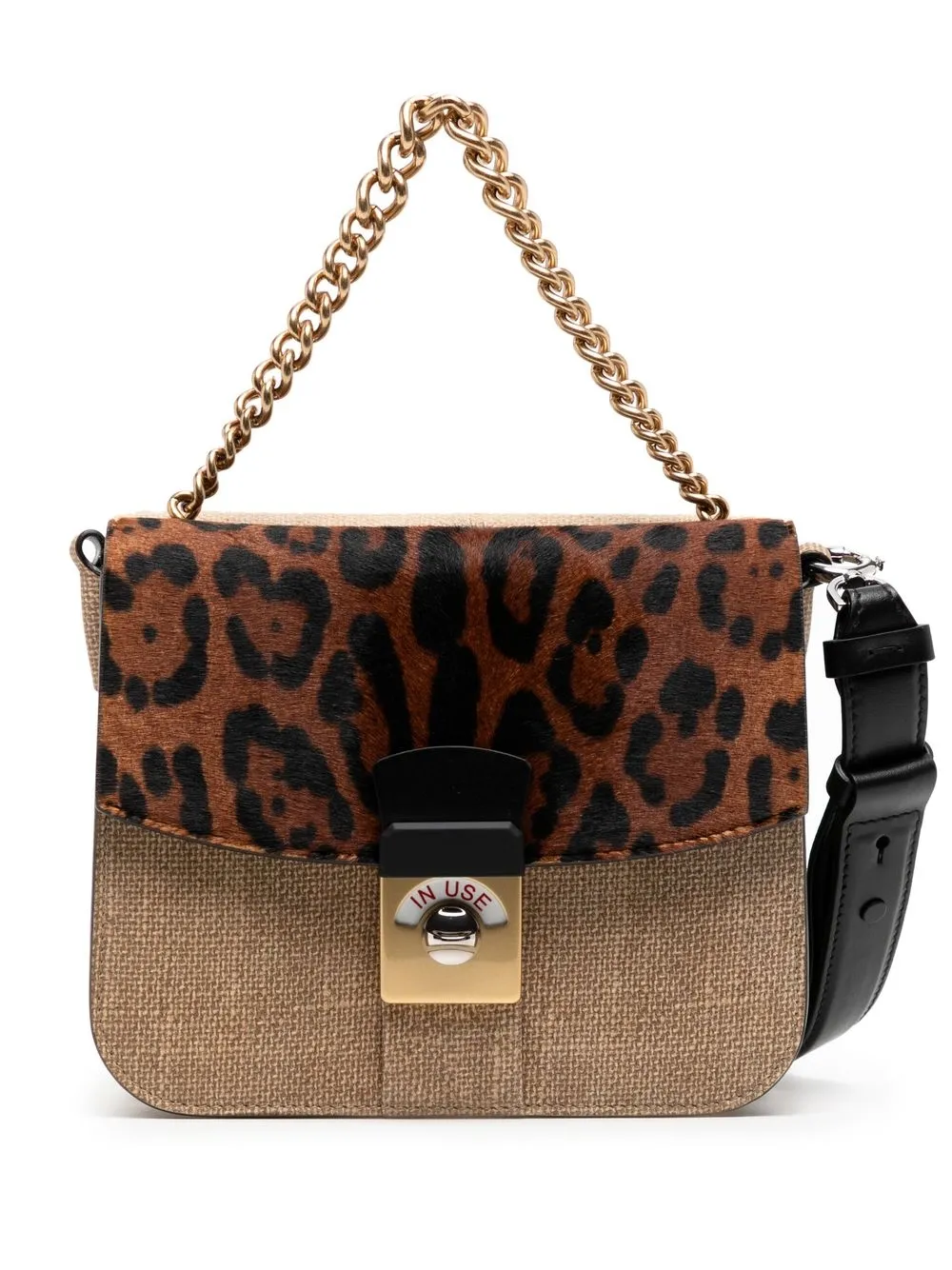 

Maison Margiela bolsa satchel con estampado de leopardo - Marrón