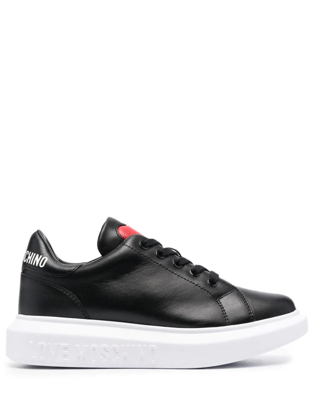 

Love Moschino logo-print lace-up sneakers - Black