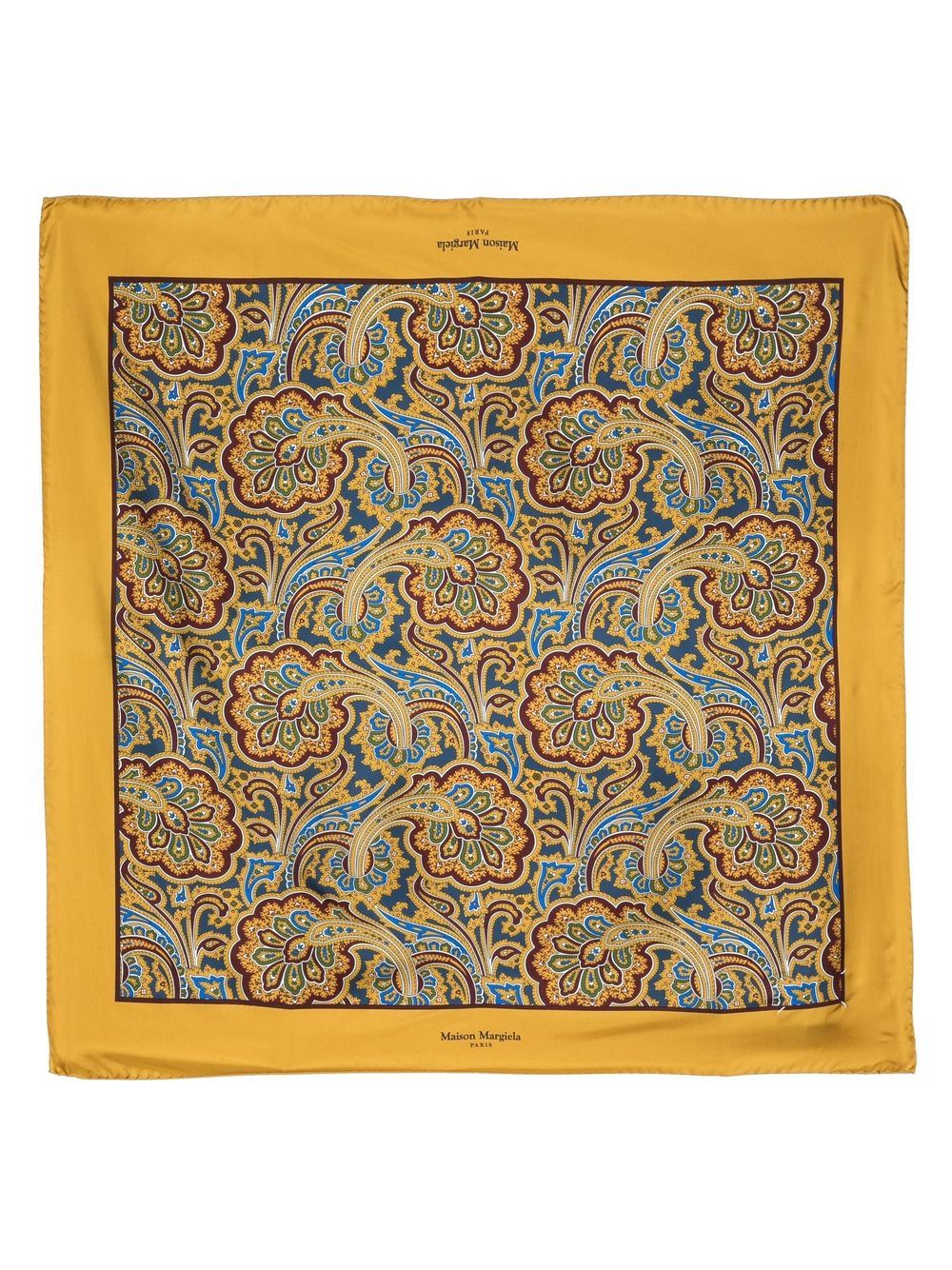 Maison Margiela paisley-print silk scarf - Yellow