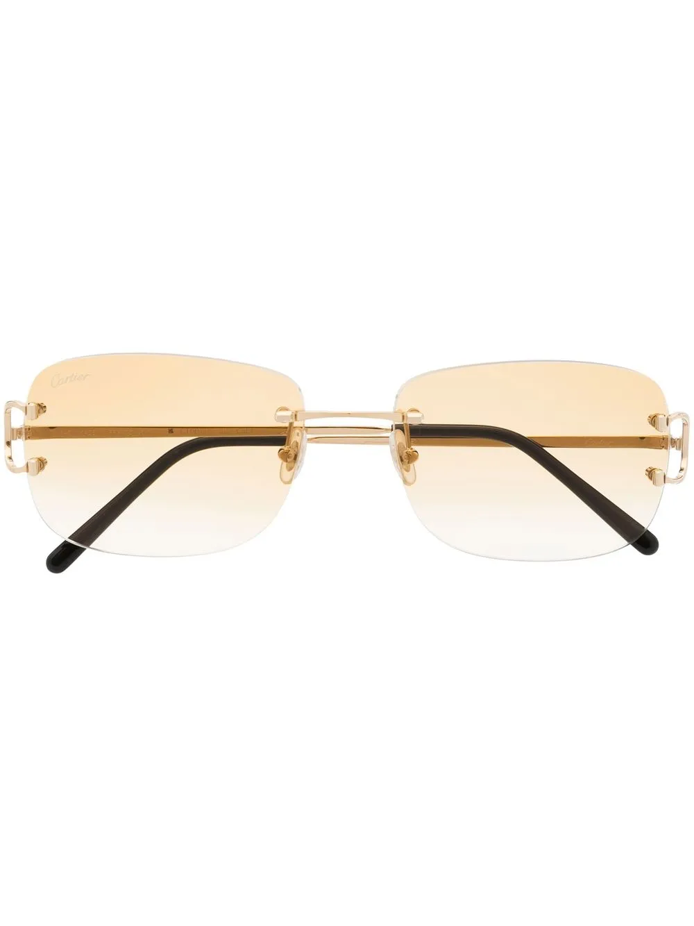 

Cartier Eyewear engraved-logo frameless sunglasses - 002 BROWN