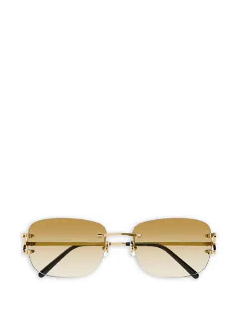 Cartier Eyewear lunettes de soleil sans monture à logo gravé 