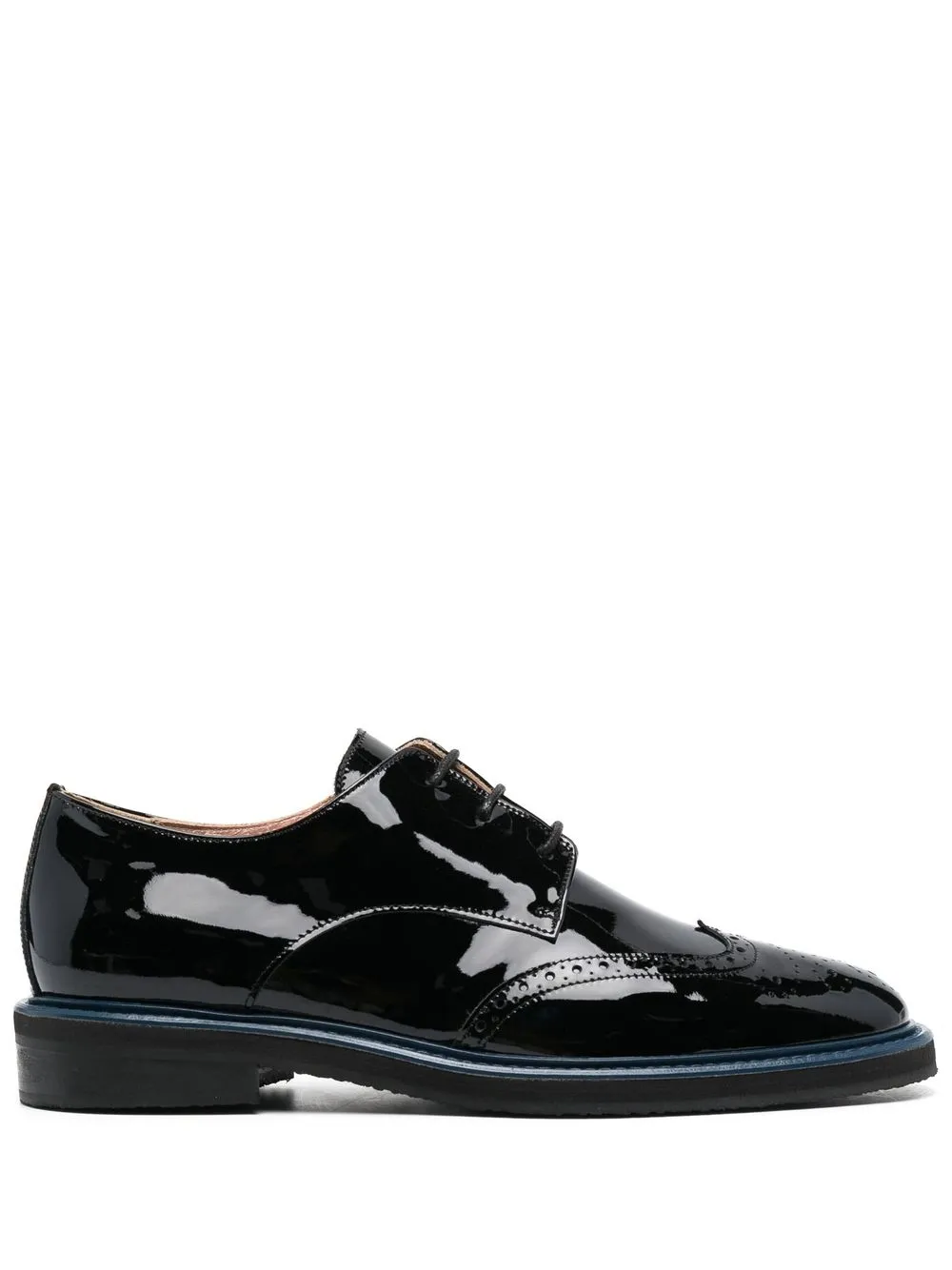 

Pollini patent lace-up Oxford shoes - Black