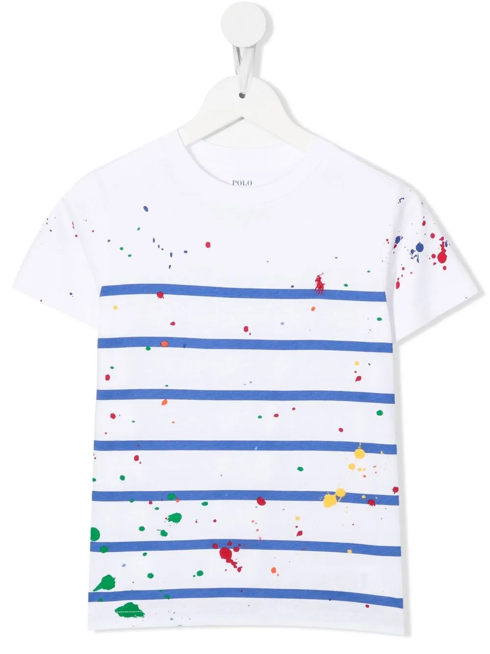 

Ralph Lauren Kids playera con salpicaduras de pintura estampadas - Blanco