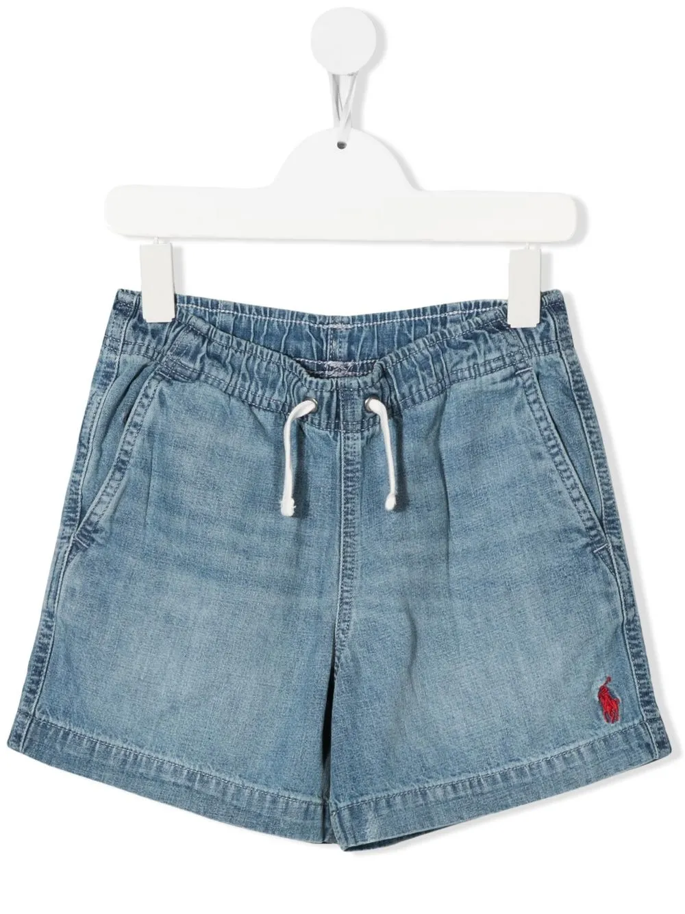 

Ralph Lauren Kids shorts de mezclilla con logo bordado - Azul