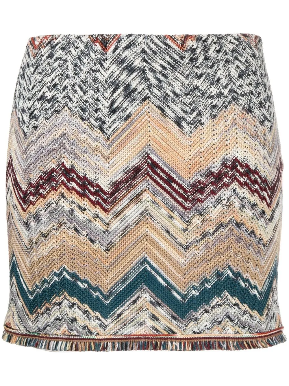 

Missoni falda corta con rayas en zigzag - Multicolor