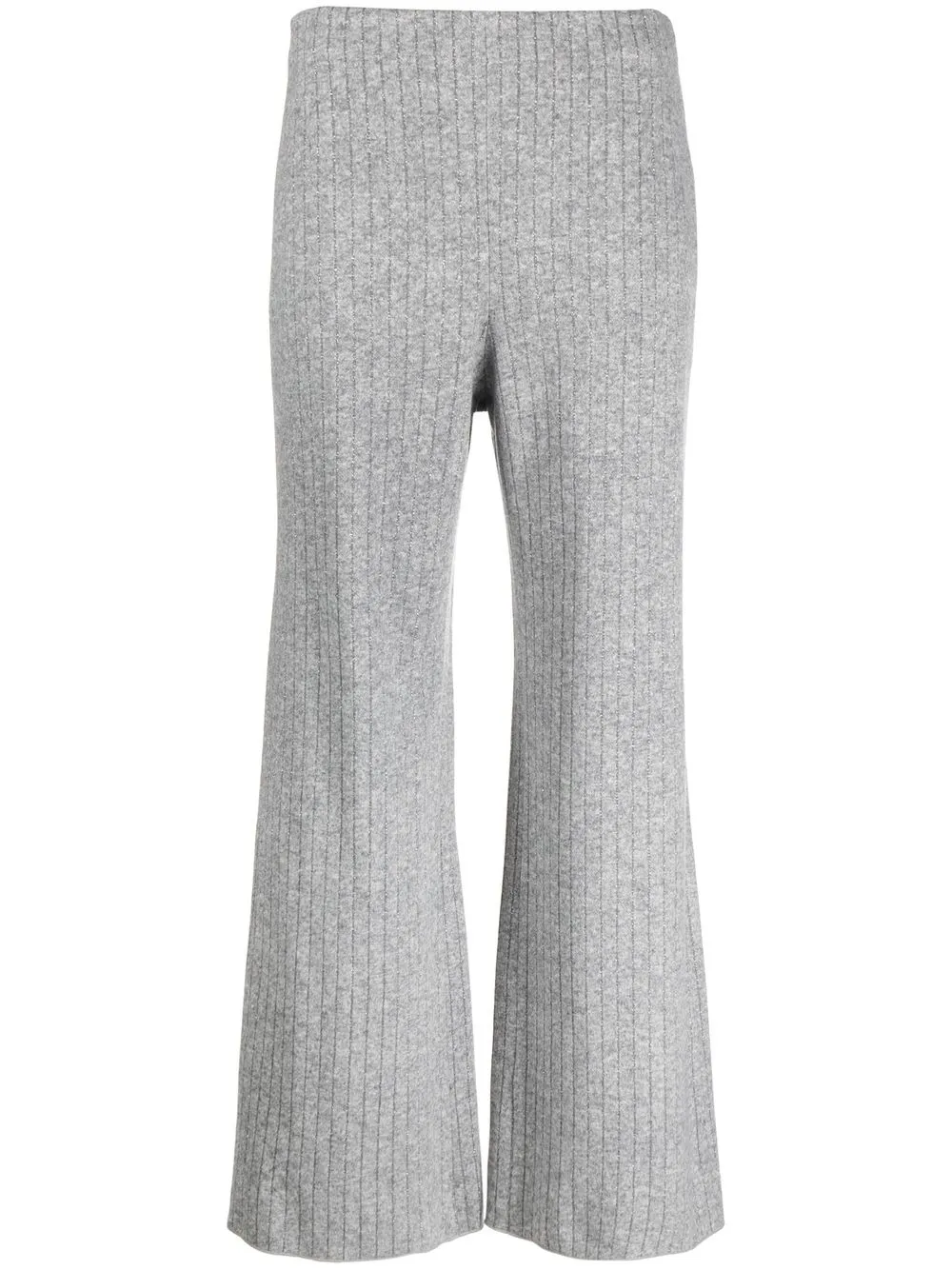 

Fabiana Filippi pantalones tejidos de canalé anchos - Gris
