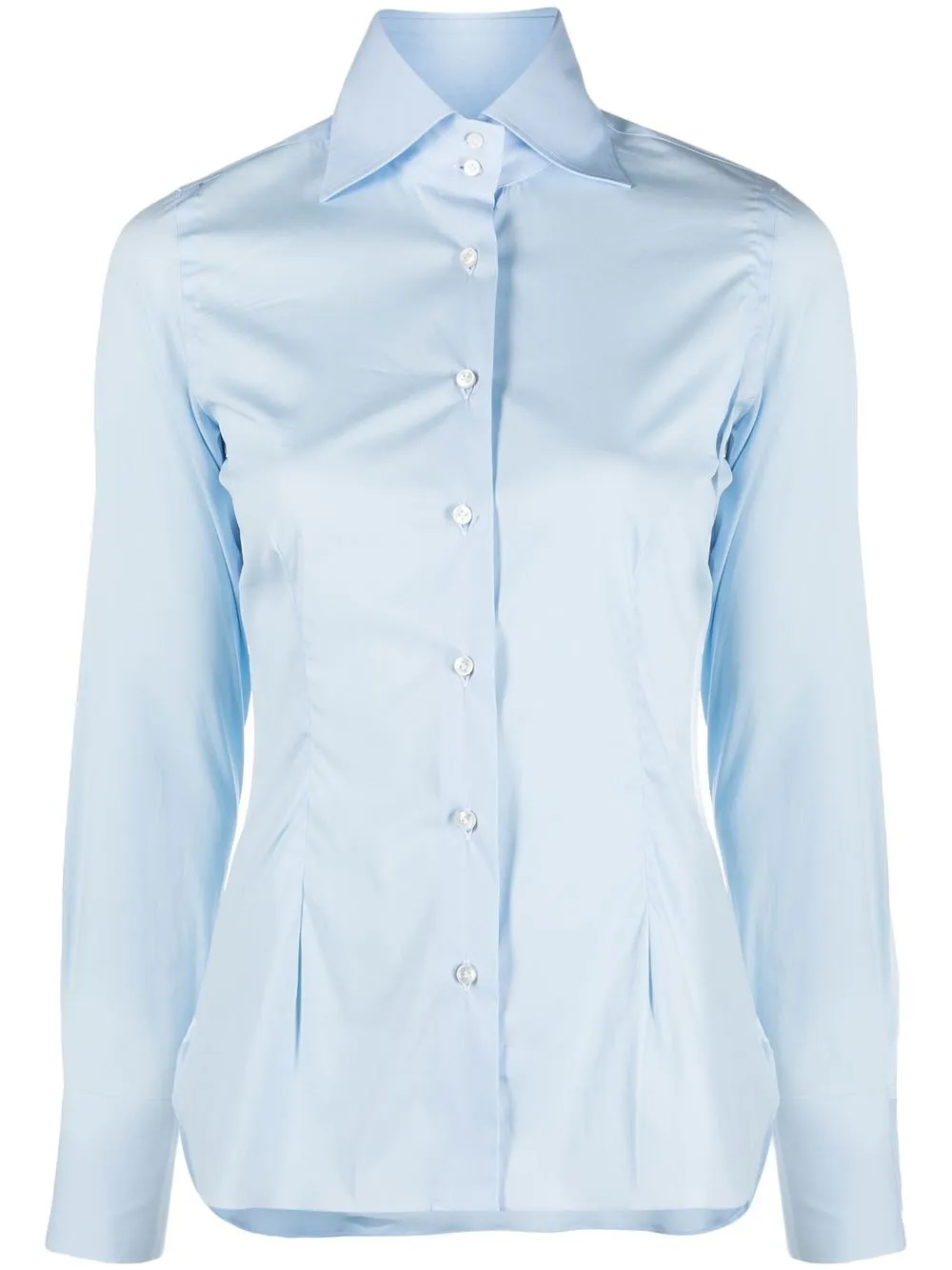 

Barba camisa fruncida con botones - Azul