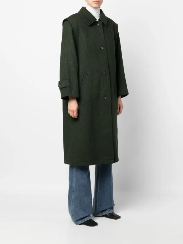 A.N.G.E.L.O. Vintage Cult 1970s Box Pleat Detail knee length Coat