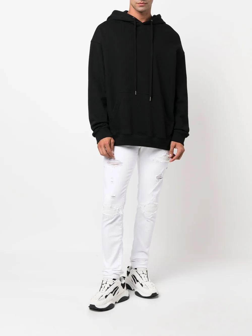 AMIRI Gerafelde jeans - Wit