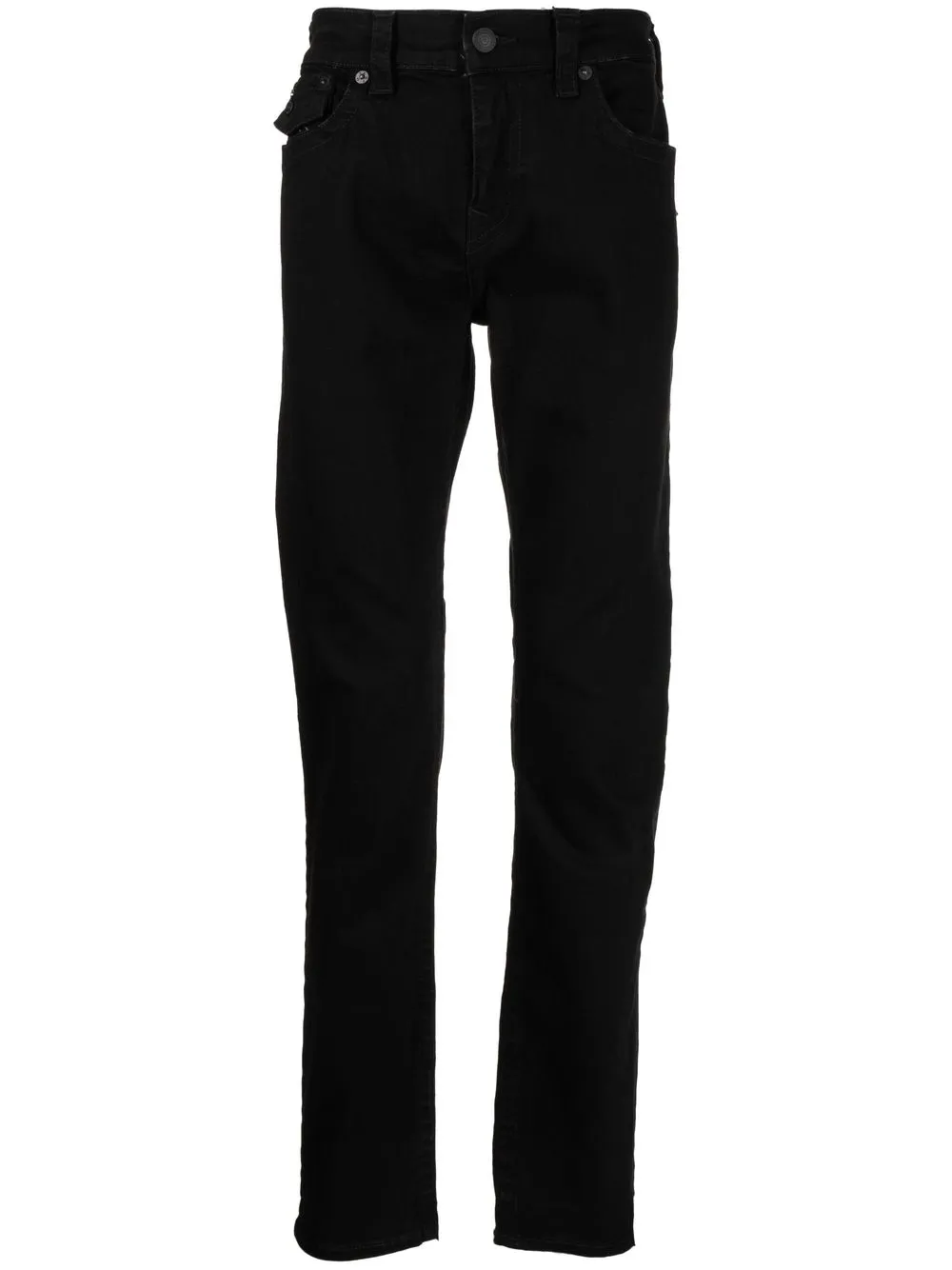 

True Religion jeans slim con logo bordado - Negro