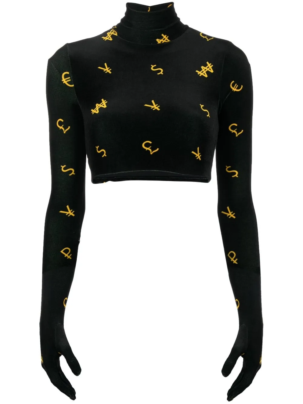 

VETEMENTS graphic-print roll-neck top - Green