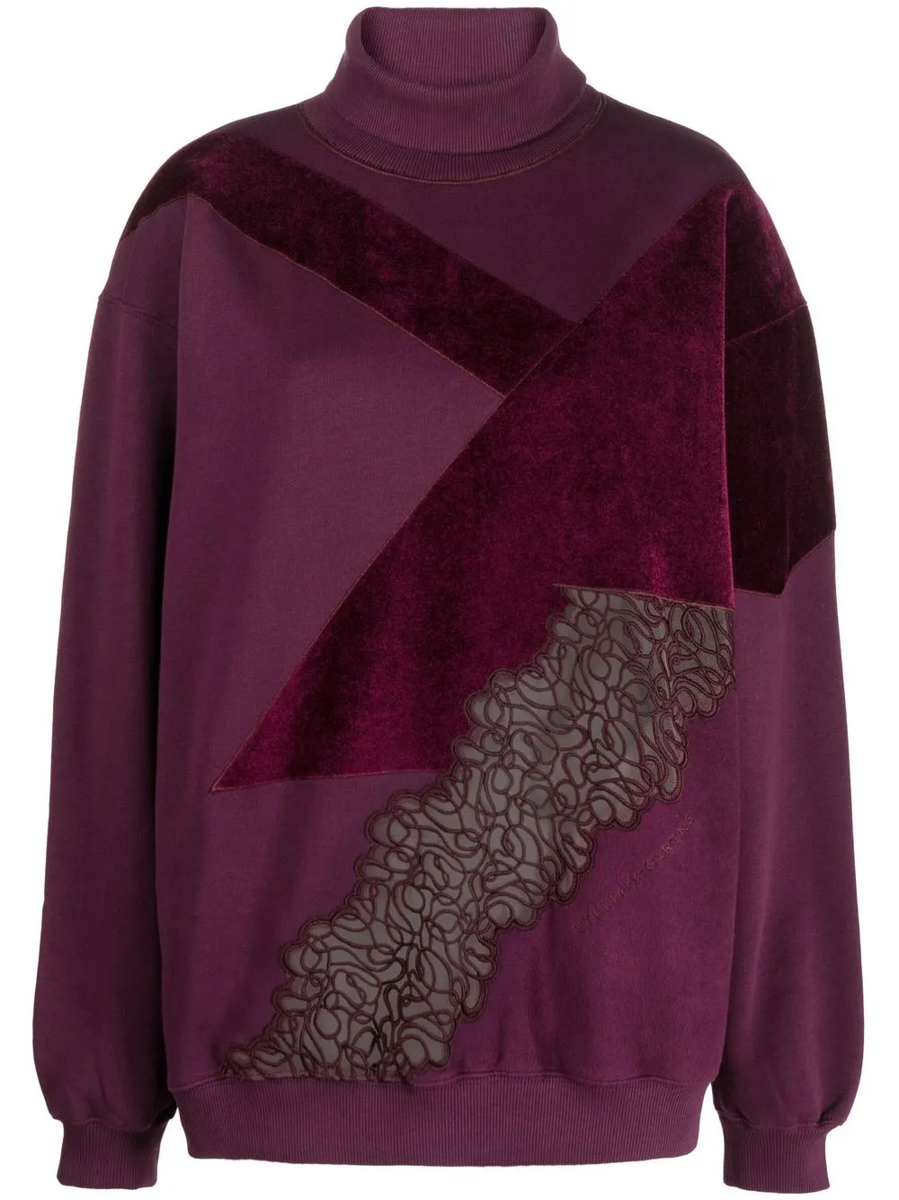 

Stella McCartney sudadera oversize con paneles - Morado