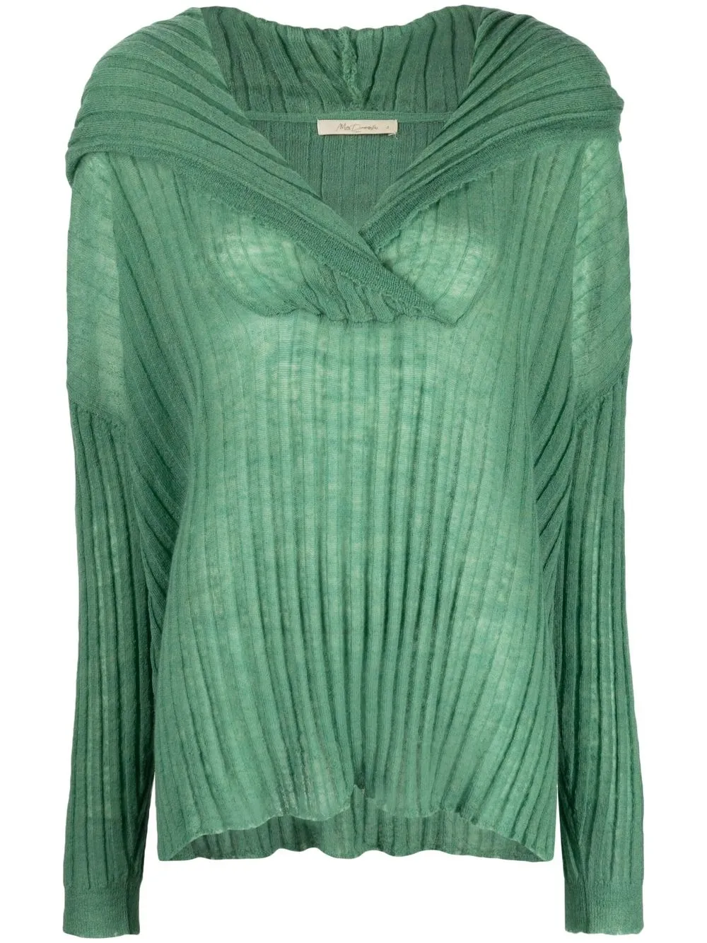 

Mes Demoiselles Mount Deak hooded knit top - Green