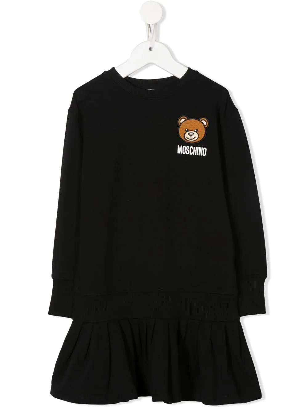 

Moschino Kids vestido estilo sudadera con parche del logo - Negro