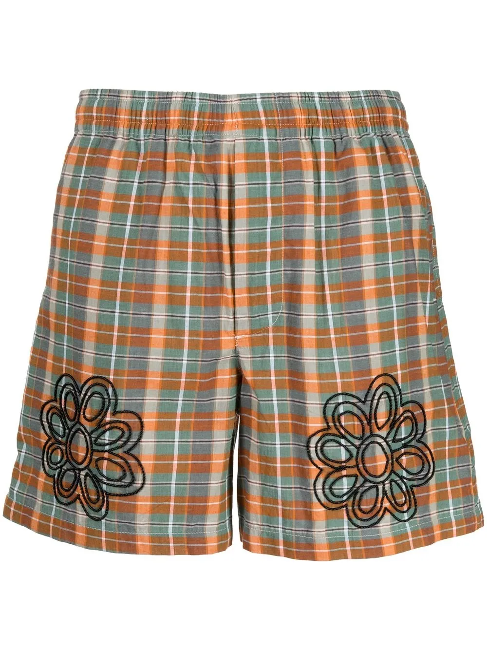 

BODE shorts Madras con motivo floral - Verde