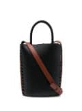 Chloé colour-block leather bucket-bag - Black