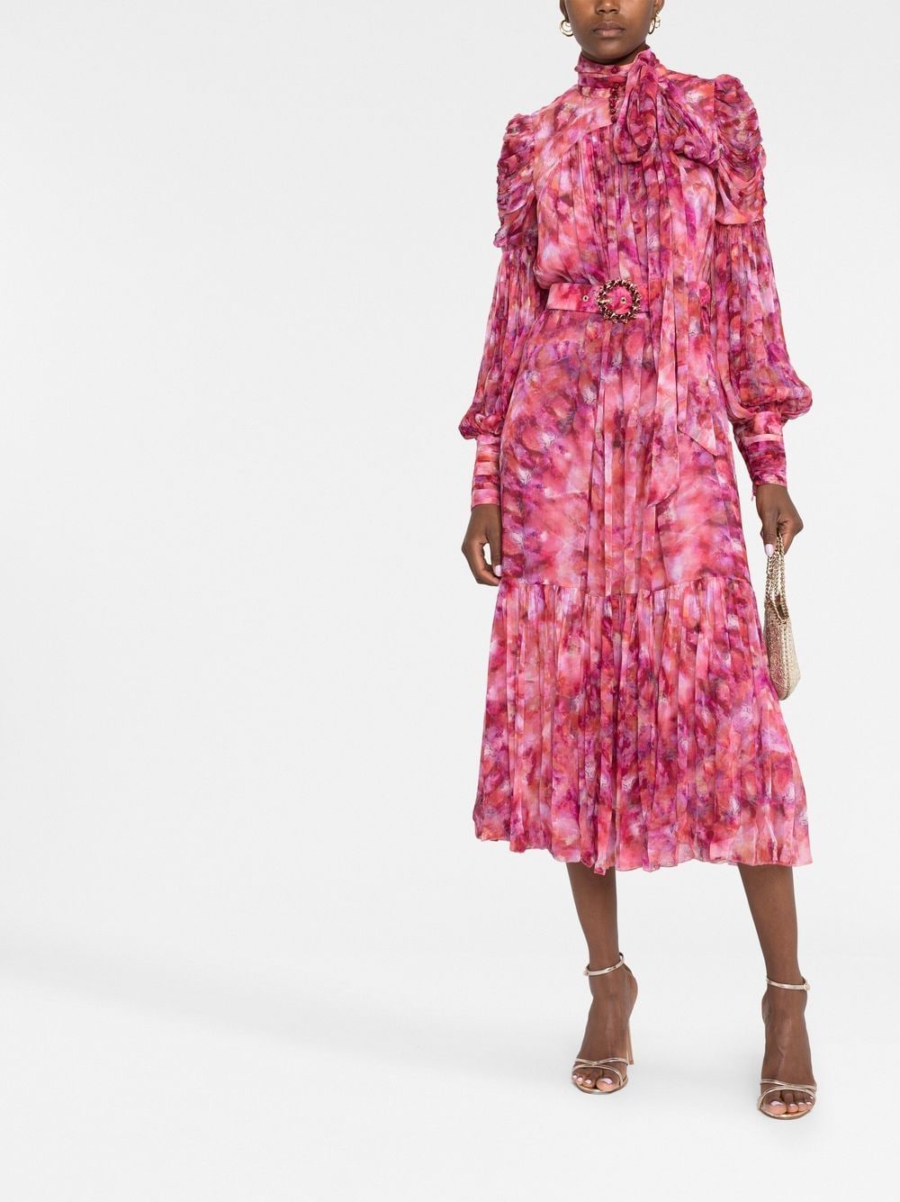 ZIMMERMANN Kaleidoscope tie-neck Gown - Farfetch